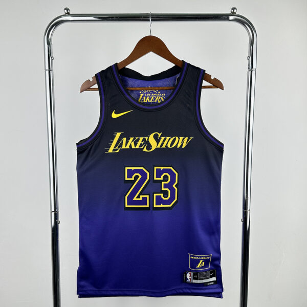 Los Angeles Lakers Purpura oscuro / James / Fan version
