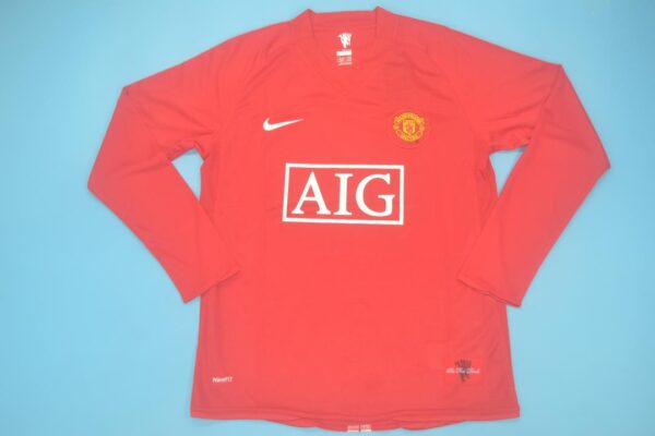 Machester United Fc Local / Fan version / Manga larga / Retro 08-09