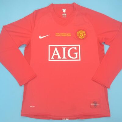 Machester United Fc Local / Fan version / Manga larga / Retro 07-08