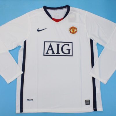 Machester United Fc Visitante / Fan version / Manga larga / Retro 08-09