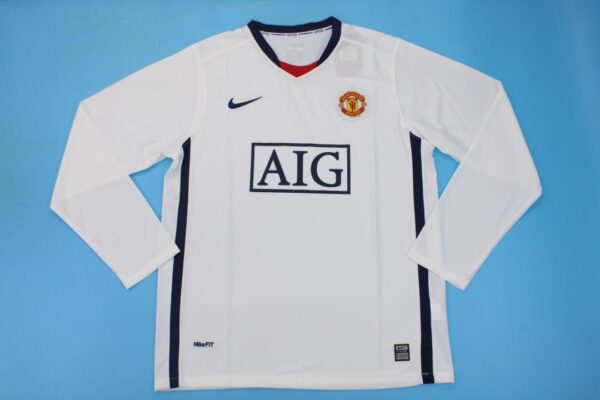 Machester United Fc Visitante / Fan version / Manga larga / Retro 08-09