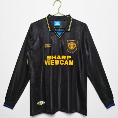 Machester United Fc Visitante / Fan version / Manga larga / Retro 93-95