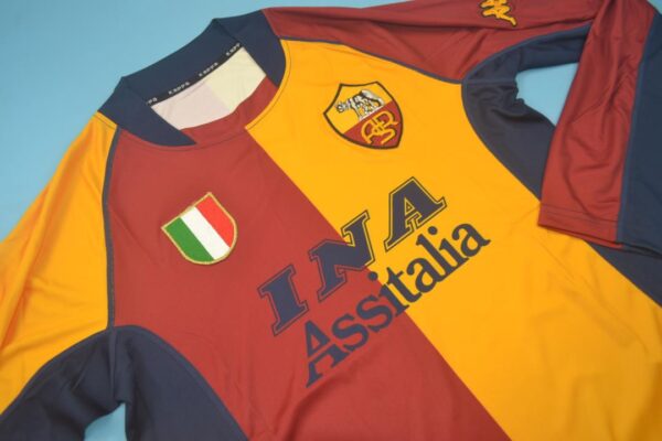 AS Roma FC Local / Fan version / Manga Larga / Retro 01-02 - Imagen 3