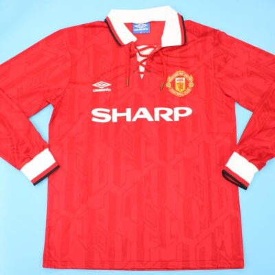 Machester United Fc Local / Fan version / Manga larga / Retro 92-94