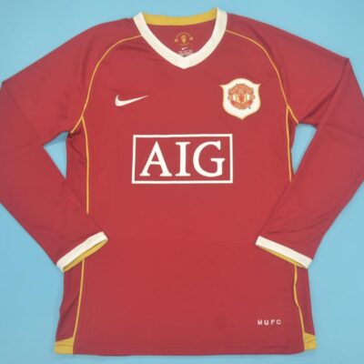 Machester United Fc Local / Fan version / Manga larga / Retro 06-07