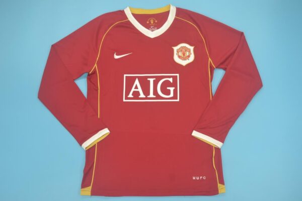 Machester United Fc Local / Fan version / Manga larga / Retro 06-07