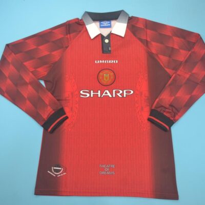 Machester United Fc Local / Fan version / Manga larga / Retro 96-98