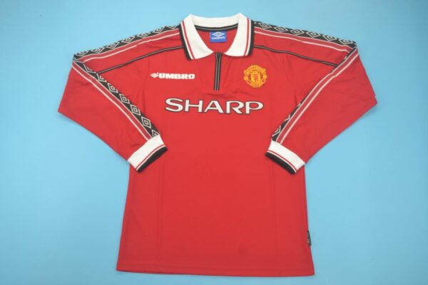 Machester United Fc Local / Fan version / Manga larga / Retro 98-99