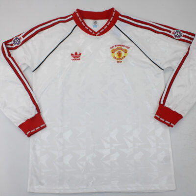 Machester United Fc Tercera equipacion / Fan version / Manga larga / Campeón / Retro 90-92