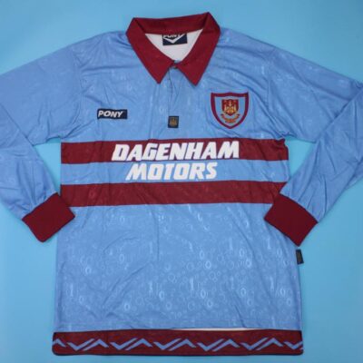 West Ham United FC Visitante / Fan version / Manga Larga / Retro 95-96