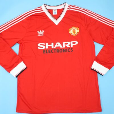 Machester United Fc Local / Fan version / Manga larga / Retro 82-84