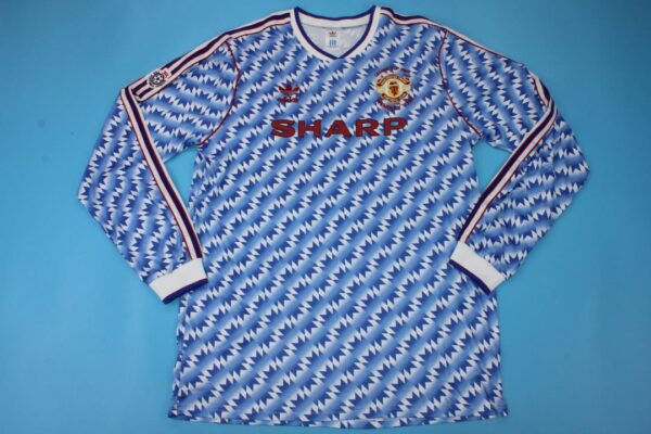 Machester United Fc Visitante / Fan version / Manga larga / Final Copa Liga / Retro 90-92