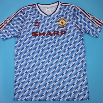 Machester United Fc Visitante / Fan version / Final Copa liga / Retro 90-92