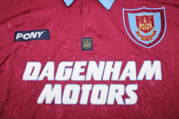 West Ham United FC Local / Fan version / Manga Larga / Retro 95-97 - Imagen 2