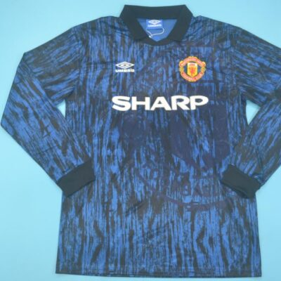 Machester United Fc Visitante / Fan version / Manga larga / Retro 92-93