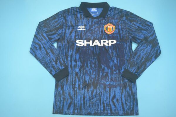 Machester United Fc Visitante / Fan version / Manga larga / Retro 92-93