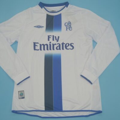 Chelsea Fc Visitante / Fan version / Manga Larga / Retro 03-05