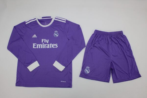 Real Madrid Visitante / Kid version / Fan version / Manga Larga / Retro 16-17
