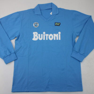 SSC Napoli Local / Fan version / Manga Larga / Retro 86-87