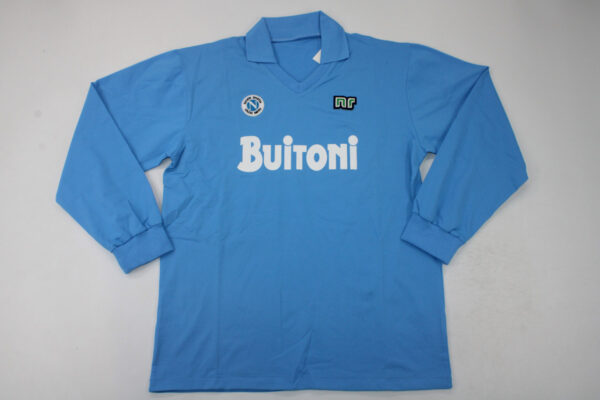 SSC Napoli Local / Fan version / Manga Larga / Retro 86-87