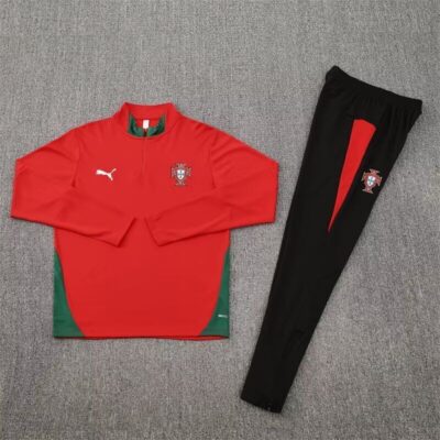 Portugal Chandal de Entrenamiento Rojo / Media Cremallera
