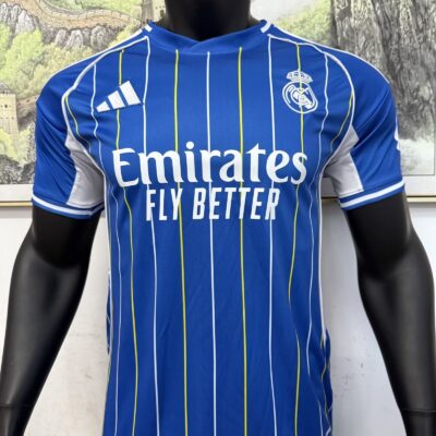 Real Madrid Camiseta Beisbolera Azul / Player version