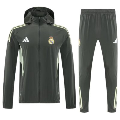 Real Madrid Chandal con Capucha LLuvia 2 / Cremallera Completa