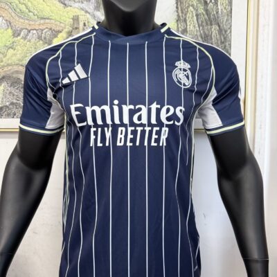 Real Madrid Camiseta Beisbolera Azul Oscuro / Player version