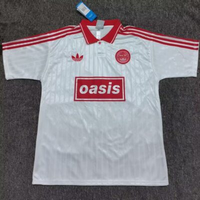 Adidas X Oasis / Blanca con Rojo / Fan version