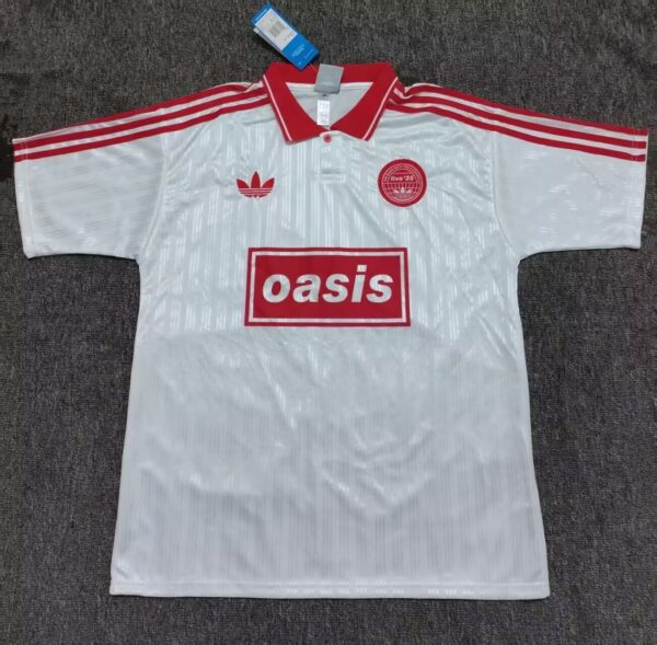 Adidas X Oasis / Blanca con Rojo / Fan version