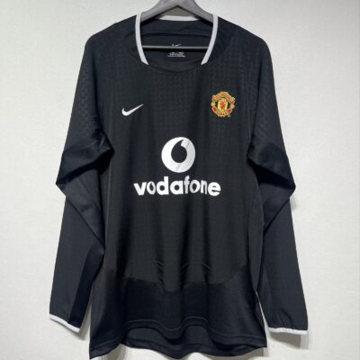 Manchester United Fc Visitante / Fan version / Manga larga / Retro 03-04