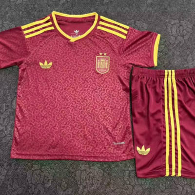 Camiseta España Burdeos / 2 estrellas / Kid version / Mundial 2026