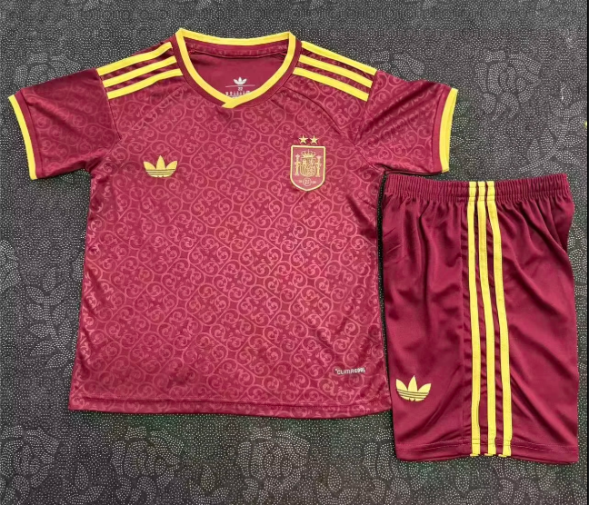 Camiseta España Burdeos / 2 estrellas / Kid version / Mundial 2026
